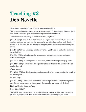 Teaching #2 (Deb Novello)